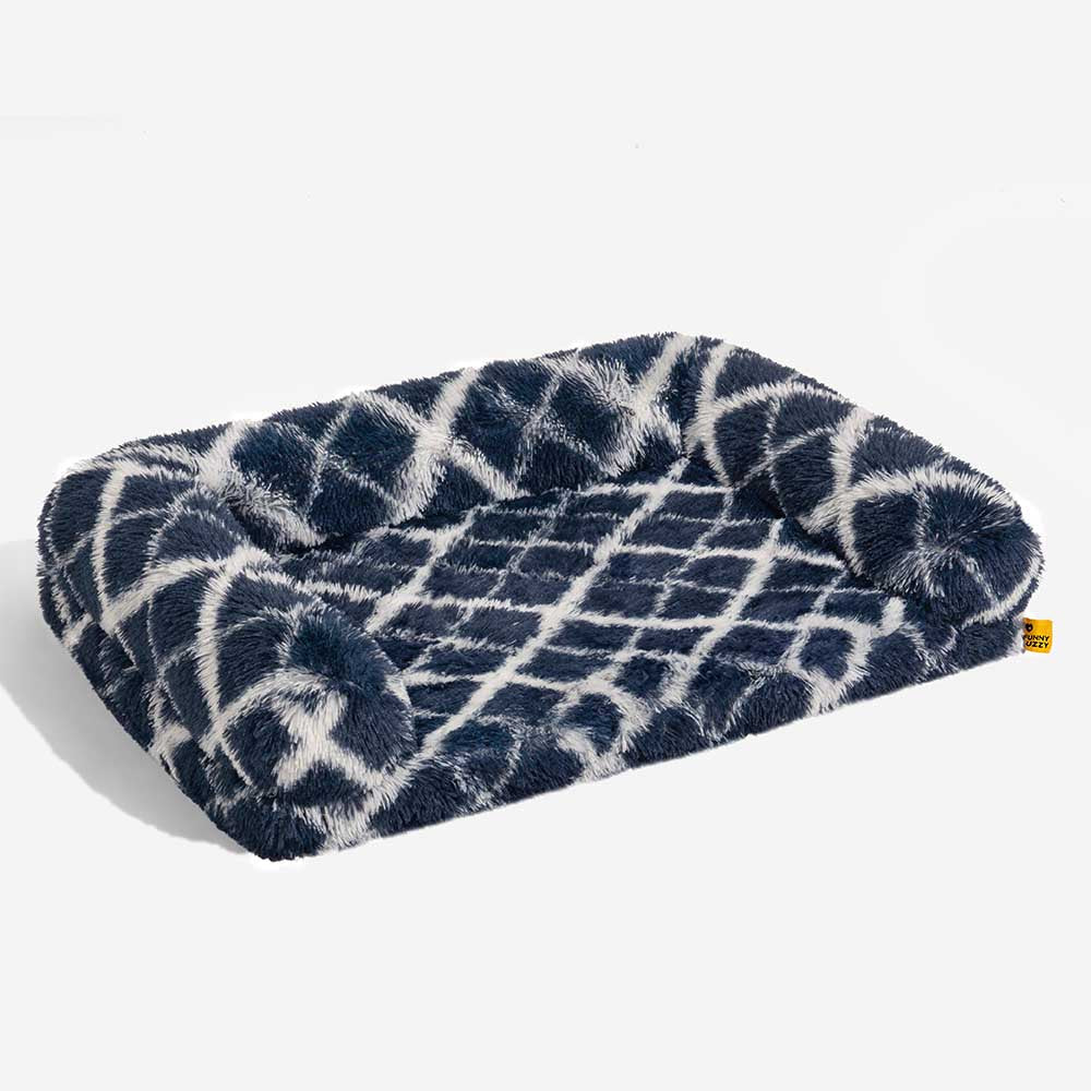 Classic Plaid Orthopaedic Bolster Cat Sofa Bed - Cosy Comfort