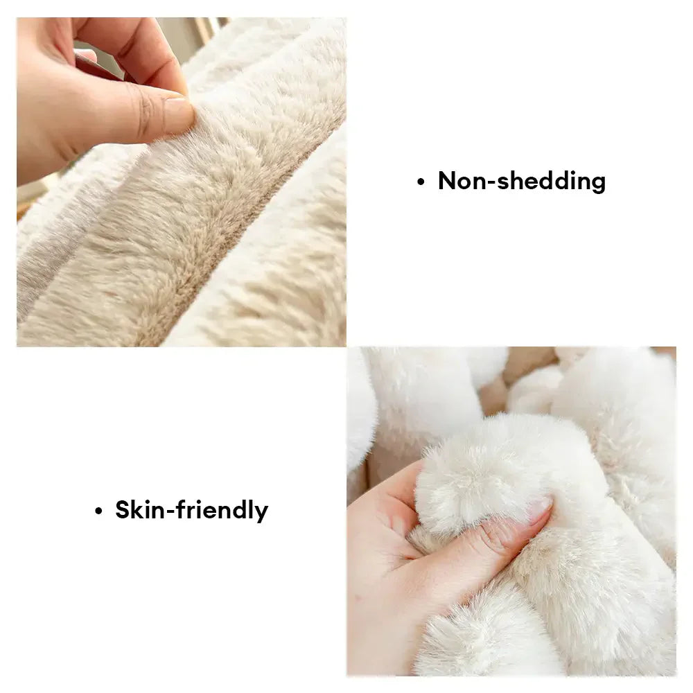Softness Faux Rabbit Fur Warming Pillow Dog Bed - Cosy Cloud