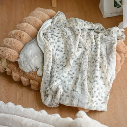 Softness Faux Rabbit Fur Warming Pillow Dog Bed - Cosy Cloud