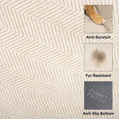 All-Season Chenille Dual-layer Removable Sponge Orthopedic Dog Bed With Pillow